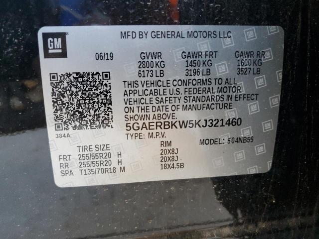 5GAERBKW5KJ321460 - 2019 BUICK ENCLAVE ESSENCE შავი ფოტო 13