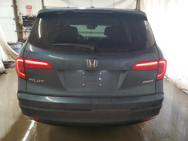 5FNYF6H61HB082265 - 2017 HONDA PILOT EXL BLUE photo 6