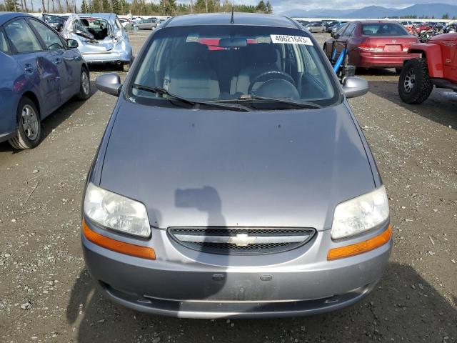 KL1TD66688B077089 - 2008 CHEVROLET AVEO BASE GRAY photo 5