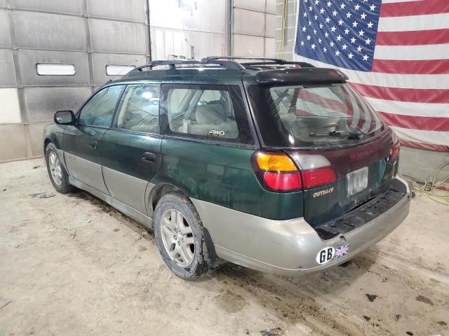 4S3BH665817615718 - 2001 SUBARU LEGACY OUTBACK GREEN photo 2