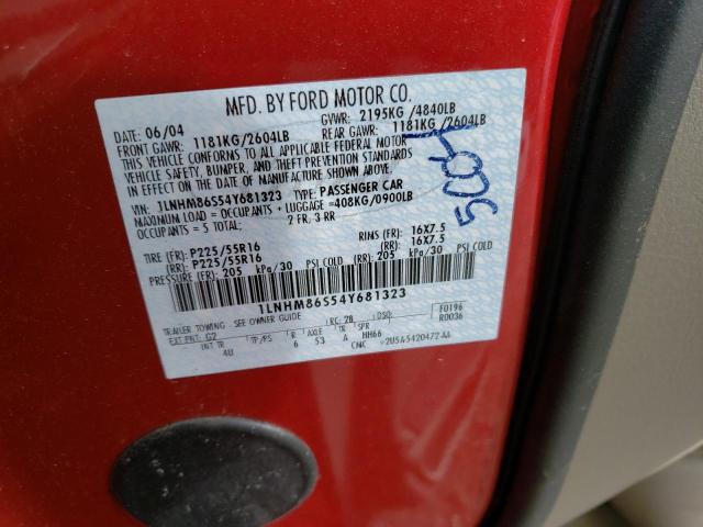 1LNHM86S54Y681323 - 2004 LINCOLN LS 红色 照片 12