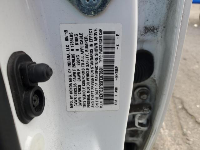 19XFB2F95FE070891 - 2015 HONDA CIVIC EXL WHITE photo 12