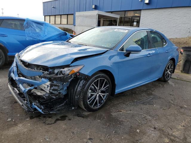 4T1T11AKXPU076971 - 2023 TOYOTA CAMRY SE NIGHT SHADE BLUE photo 1