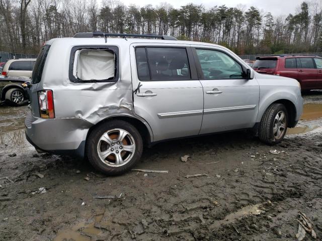 5FNYF4H56DB005509 - 2013 HONDA PILOT EXL SILVER photo 3