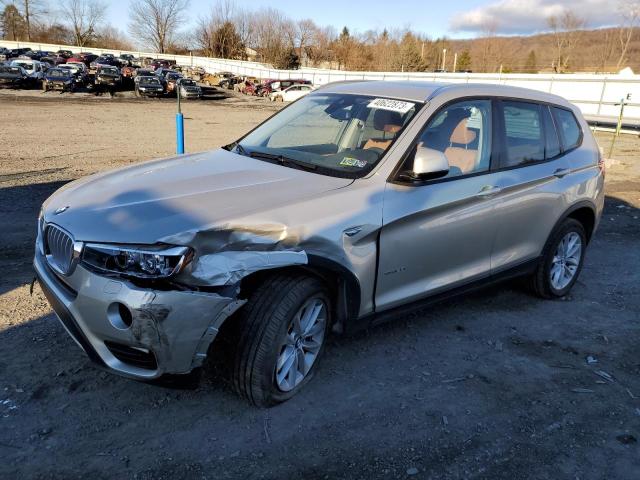 5UXWX9C56H0T08124 - 2017 BMW X3 XDRIVE28I SILVER photo 1