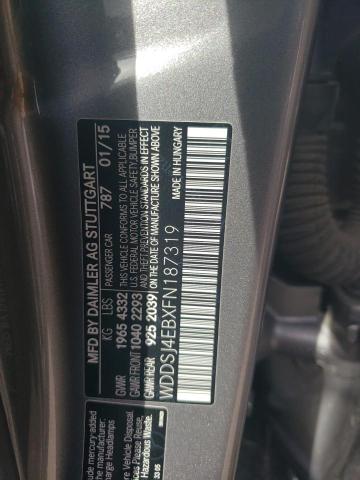 WDDSJ4EBXFN187319 - 2015 MERCEDES-BENZ CLA 250 GRAY photo 12