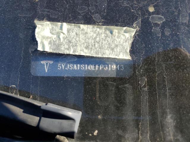 5YJSA1S10EFP31943 - 2014 TESLA MODEL S შავი ფოტო 12