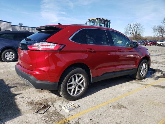 2FMPK4J94MBA43267 - 2021 FORD EDGE SEL RED photo 3