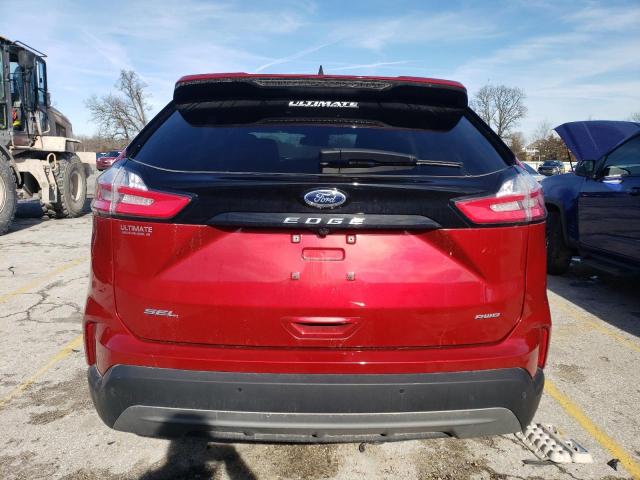 2FMPK4J94MBA43267 - 2021 FORD EDGE SEL RED photo 6