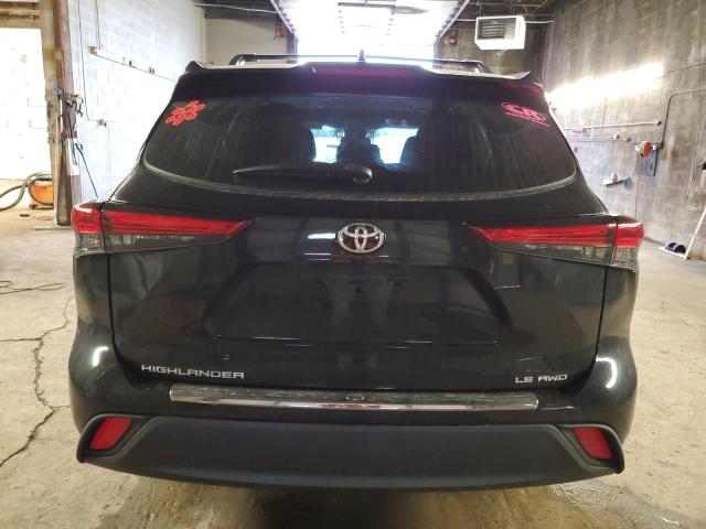 5TDBZRBH8NS256977 - 2022 TOYOTA HIGHLANDER L BLACK photo 6