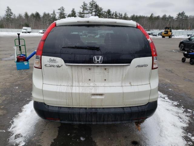 5J6RM4H55EL118306 - 2014 HONDA CR-V EX WHITE photo 6