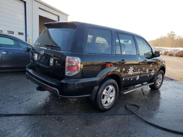 5FNYF28147B046694 - 2007 HONDA PILOT LX BLACK photo 3