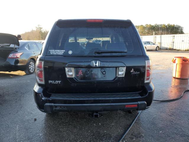 5FNYF28147B046694 - 2007 HONDA PILOT LX BLACK photo 6