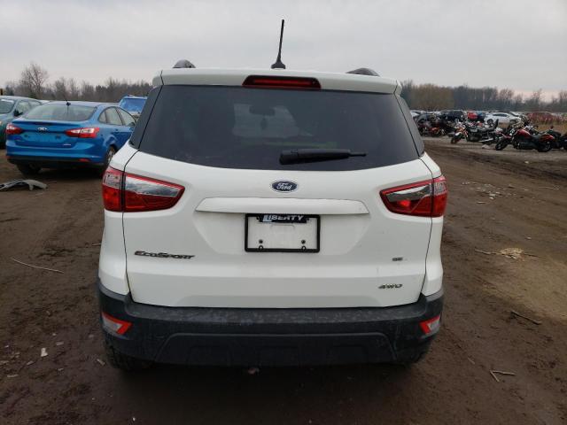 MAJ6S3GL3KC269297 - 2019 FORD ECOSPORT SE WHITE photo 6