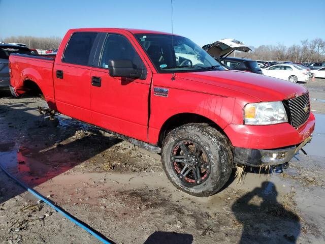 1FTPW14515FB43326 - 2005 FORD F150 SUPERCREW RED photo 4