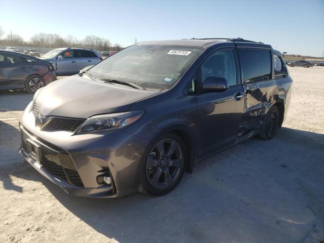 5TDXZ3DC3KS012394 - 2019 TOYOTA SIENNA SE GRAY photo 1