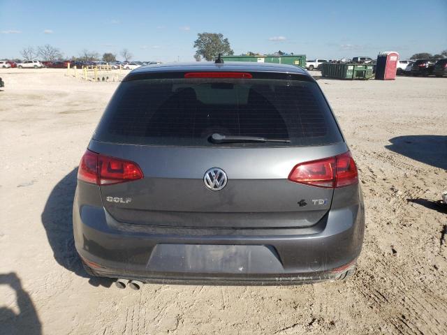 3VW2A7AUXFM057521 - 2015 VOLKSWAGEN GOLF TDI GRAY photo 6