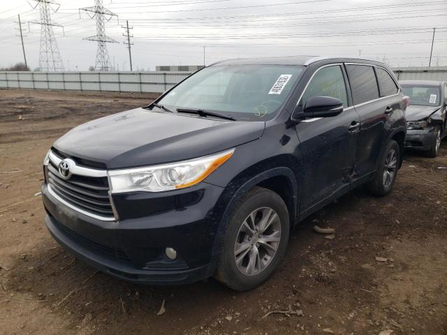5TDJKRFH4ES044099 - 2014 TOYOTA HIGHLANDER XLE BLACK photo 2