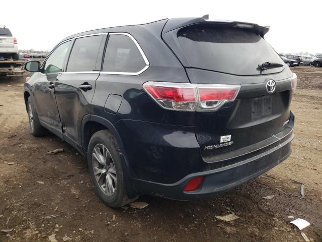 5TDJKRFH4ES044099 - 2014 TOYOTA HIGHLANDER XLE BLACK photo 3