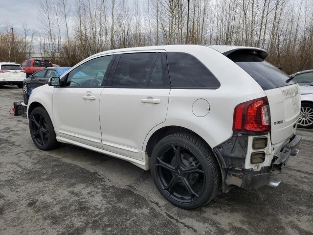 2FMDK4AK6DBB99042 - 2013 FORD EDGE SPORT WHITE photo 2