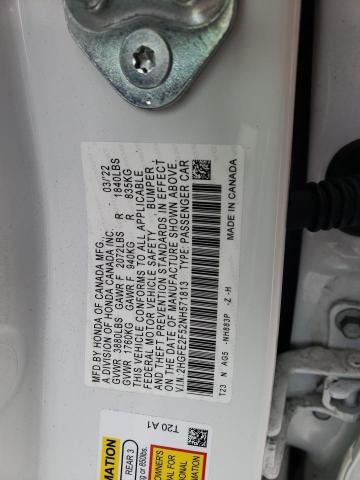 2HGFE2F52NH571813 - 2022 HONDA CIVIC SPORT 白色 照片 12
