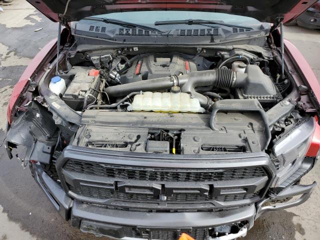 1FTFW1RG6LFB66779 - 2020 FORD F150 RAPTOR BURGUNDY photo 11