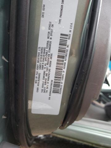 4S3BH625447305768 - 2004 SUBARU LEGACY L SPECIAL GREEN photo 13