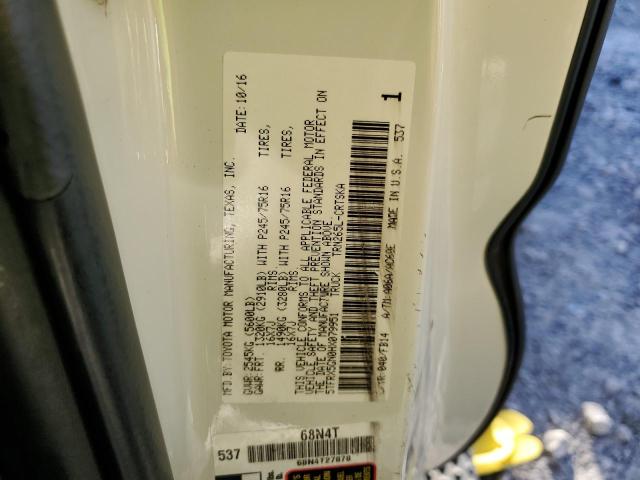 5TFRX5GN0HX079951 - 2017 TOYOTA TACOMA ACCESS CAB თეთრი ფოტო 12