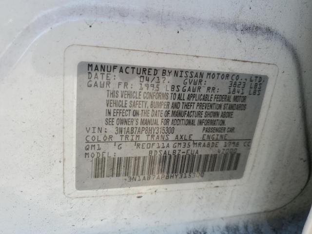 3N1AB7AP8HY315300 - 2017 NISSAN SENTRA S WHITE photo 13