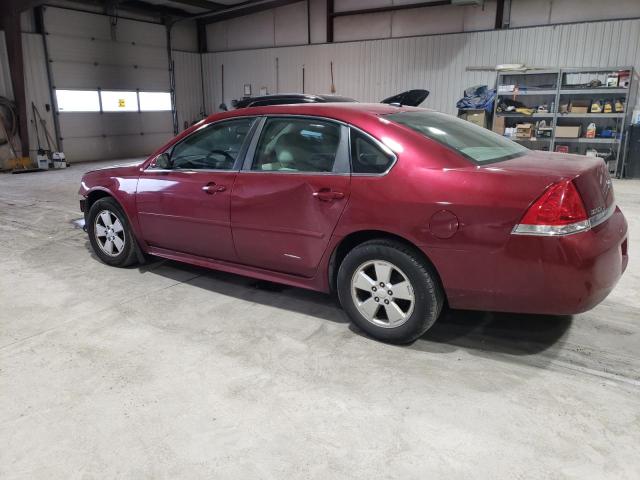 2G1WB5EK1A1139841 - 2010 CHEVROLET IMPALA LT MAROON photo 2