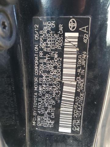 JTKJF5C71D3047012 - 2013 TOYOTA SCION TC 黑色 照片 12