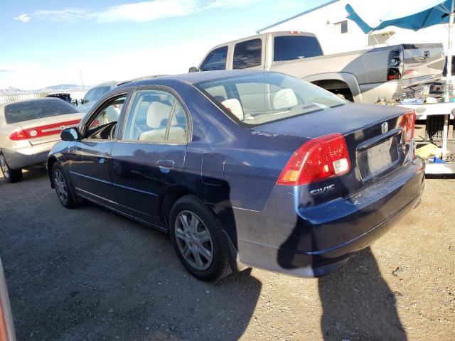 2HGES16664H550226 - 2004 HONDA CIVIC LX BLUE photo 2