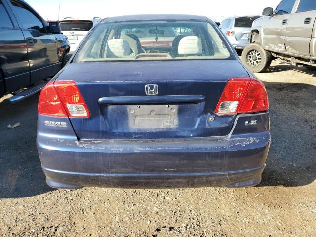 2HGES16664H550226 - 2004 HONDA CIVIC LX BLUE photo 6