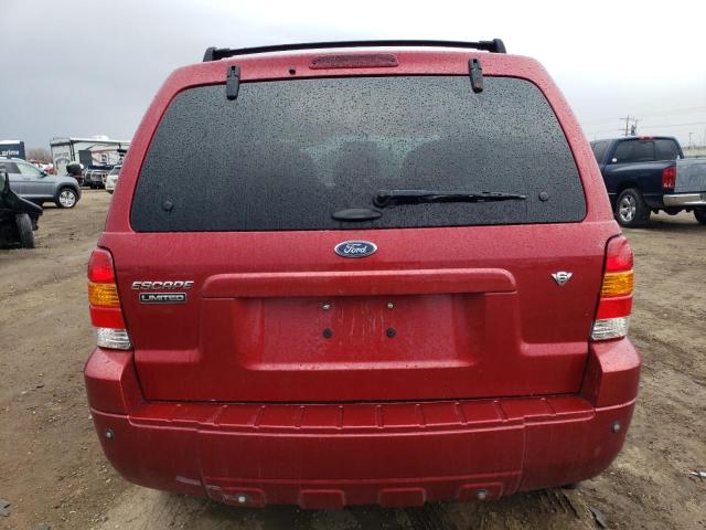 1FMCU94167KC02666 - 2007 FORD ESCAPE LIMITED RED photo 6