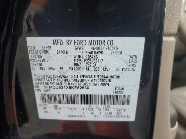 1FMCU931X8KE82630 - 2008 FORD ESCAPE XLT BLACK photo 13