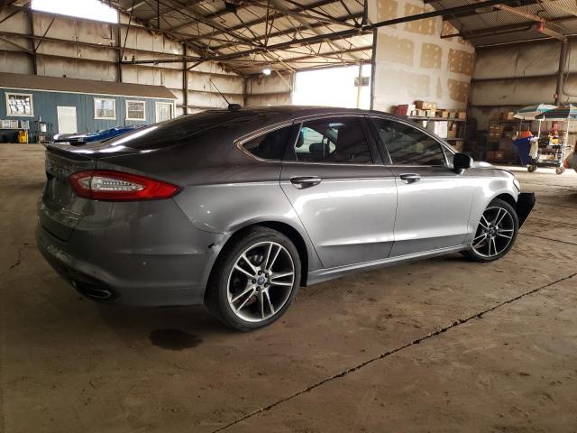 3FA6P0D91ER220811 - 2014 FORD FUSION TITANIUM GRAY photo 3