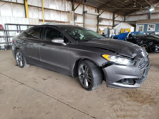 3FA6P0D91ER220811 - 2014 FORD FUSION TITANIUM GRAY photo 4