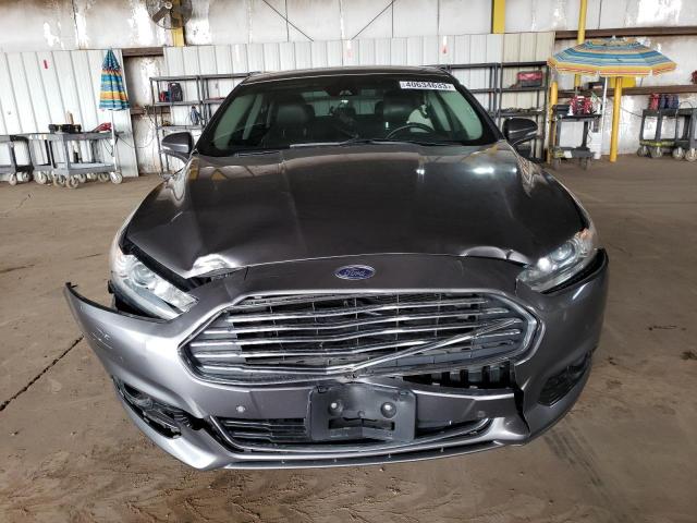 3FA6P0D91ER220811 - 2014 FORD FUSION TITANIUM GRAY photo 5