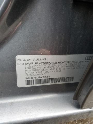 WAUBFAFL9EA032894 - 2014 AUDI A4 PREMIUM GRAY photo 12