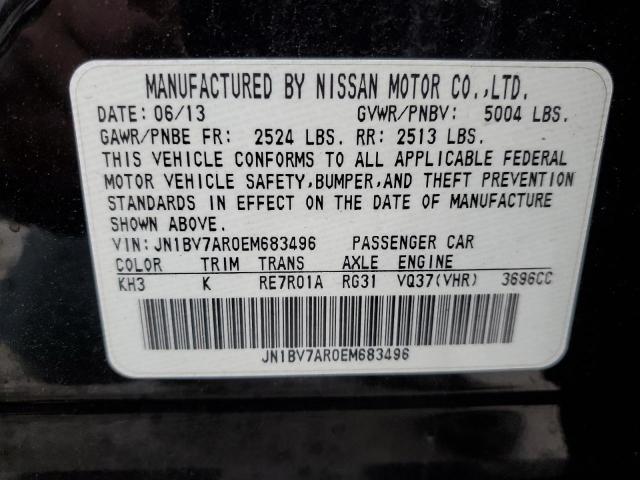 JN1BV7AR0EM683496 - 2014 INFINITI Q50 BASE BLACK photo 13