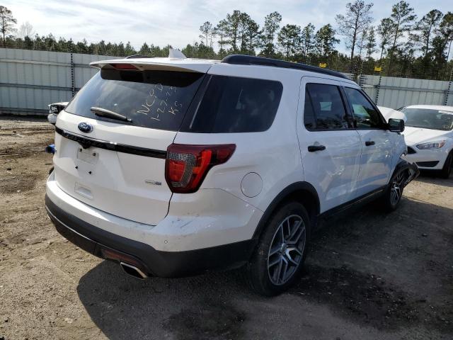 1FM5K8GT7HGE37166 - 2017 FORD EXPLORER SPORT WHITE photo 3