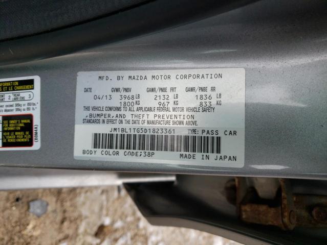 JM1BL1TG5D1823361 - 2013 MAZDA 3 I SILVER photo 12