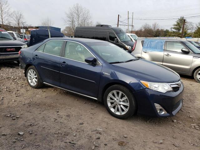 4T1BD1FK6EU129190 - 2014 TOYOTA CAMRY HYBRID BLUE photo 4