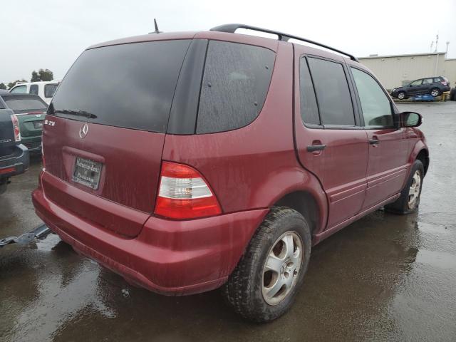 4JGAB54E52A325687 - 2002 MERCEDES-BENZ ML 320 BURGUNDY photo 3