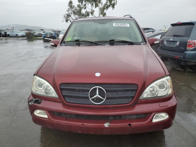 4JGAB54E52A325687 - 2002 MERCEDES-BENZ ML 320 BURGUNDY photo 5