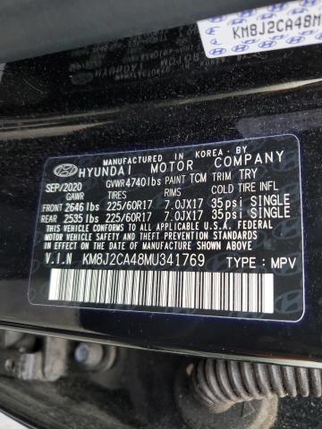 KM8J2CA48MU341769 - 2021 HYUNDAI TUCSON SE BLACK photo 12