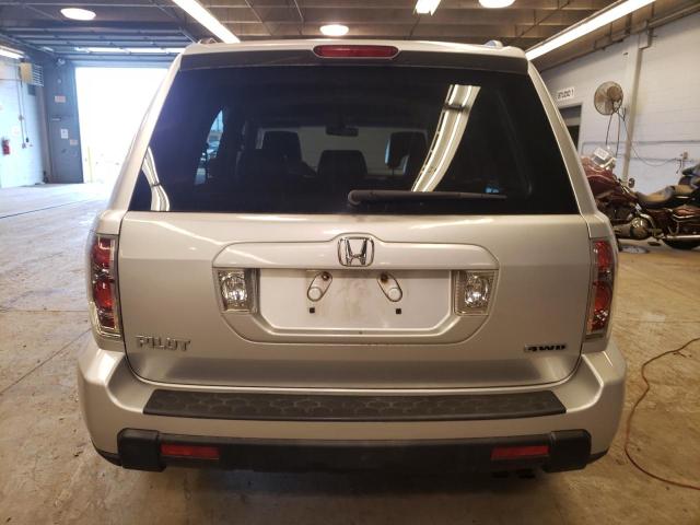 5FNYF185X7B017794 - 2007 HONDA PILOT EXL SILVER photo 6