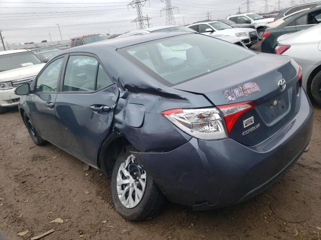 2T1BURHEXGC507554 - 2016 TOYOTA COROLLA L GRAY photo 2