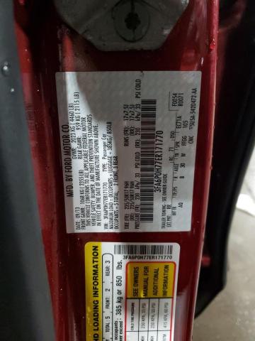 3FA6P0H77ER171770 - 2014 FORD FUSION SE RED photo 13