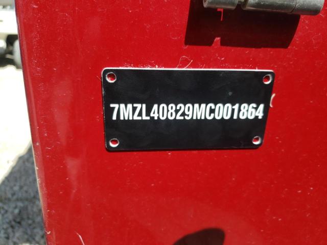 7MZL40829MC001864 - 2021 OTHR GOLF CART RED photo 10